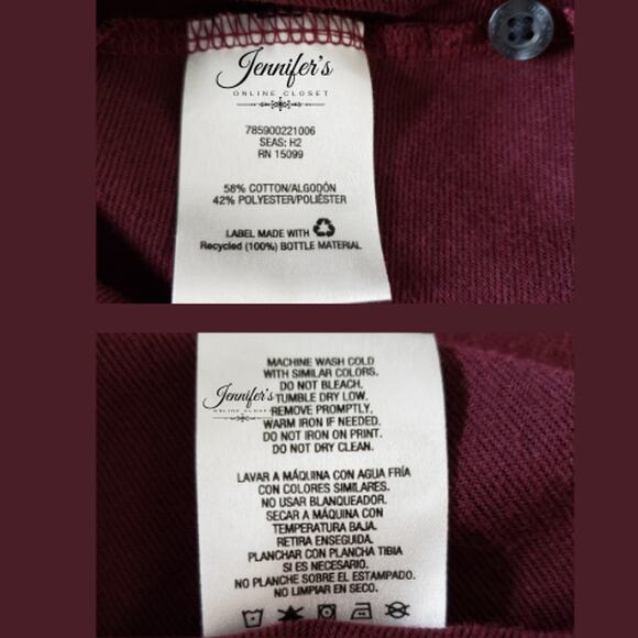 3/$25 Structure Men's Burgundy Casual Shirt Size Large - Picture 7 of 9